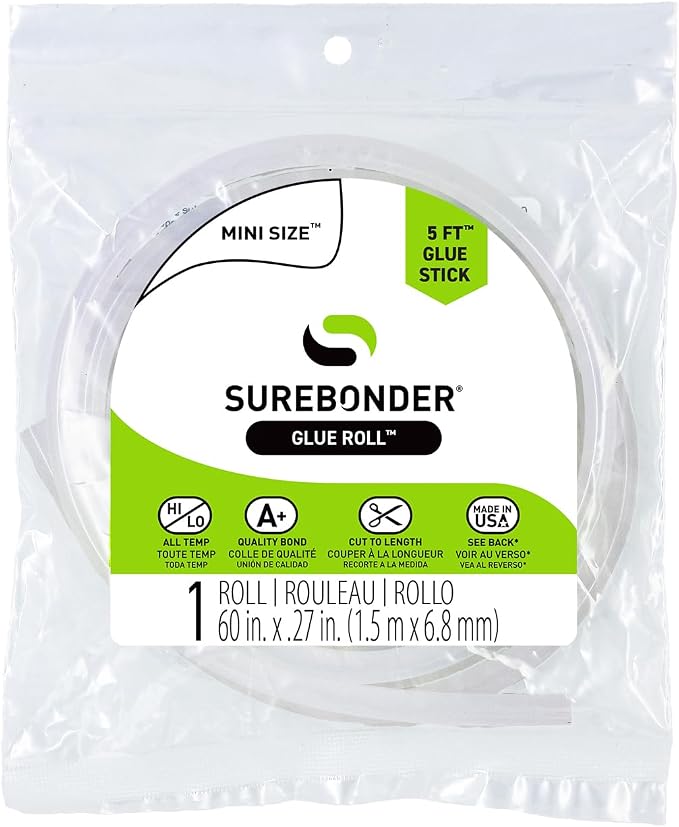 Surebonder Mini Hot Glue Stick Roll, 5/16" Diameter by Surebonder