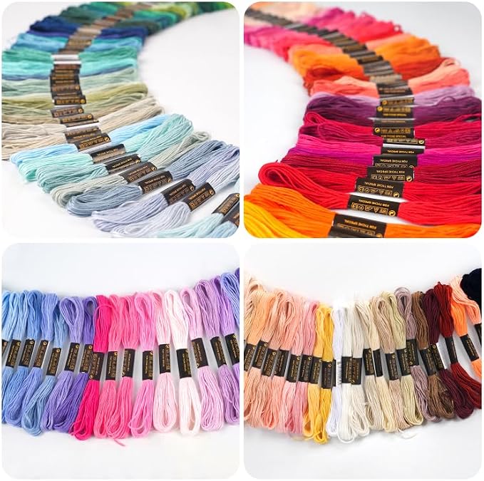 150 Color Skeins Rainbow Color Embroidery Floss，Cross Stitch Threads, Bracelet - Image 3