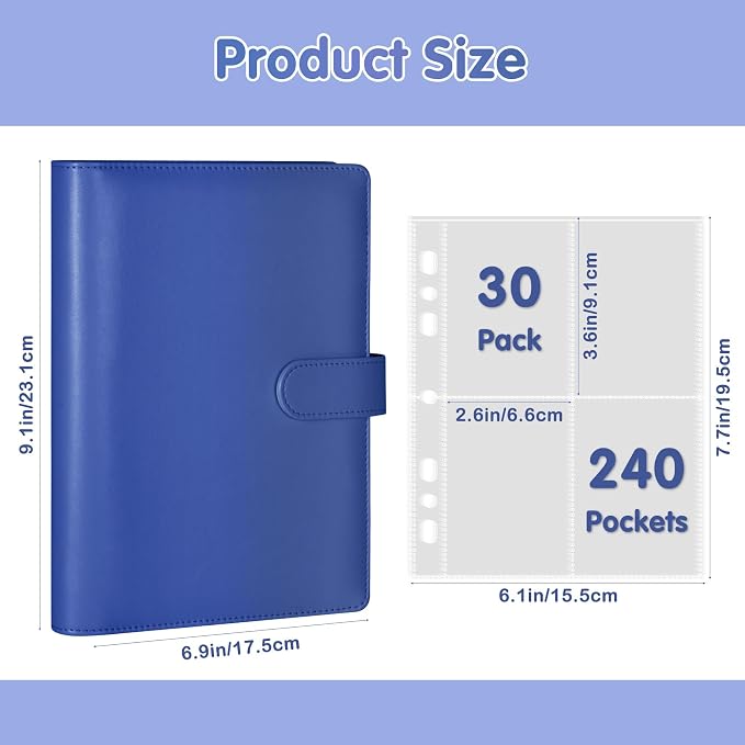 A5 Kpop Photocard Binder, PU Leather 6-Ring Album - Image 4