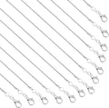 PAXCOO 25 Pack Chains for Jewelry Making, Necklace Chains Bulk Silver Plated by PAXCOO