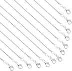 PAXCOO 25 Pack Chains for Jewelry Making, Necklace Chains Bulk Silver Plated by PAXCOO