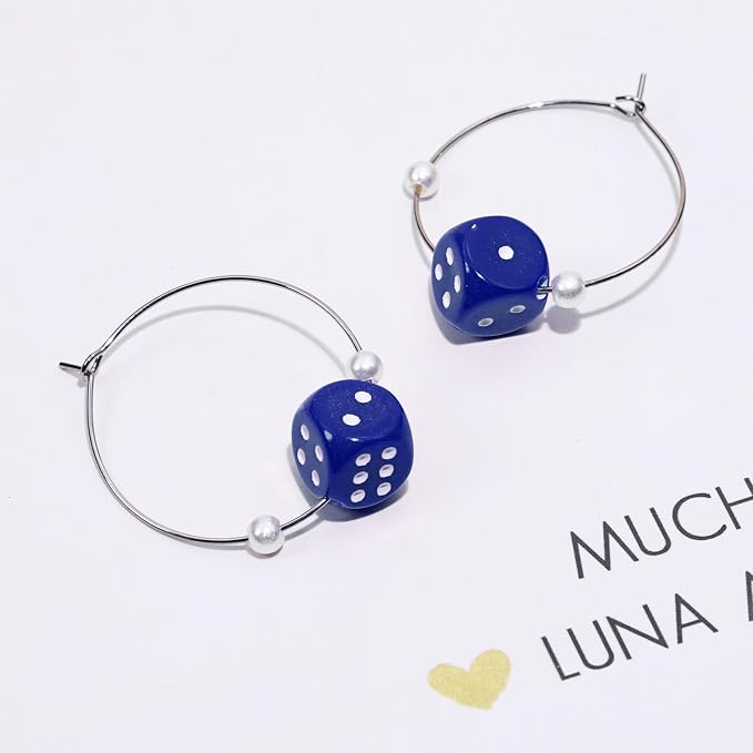 Tupalizy 10mm Acrylic Dice Beads Small 6 Sided Dice Charms - Image 5