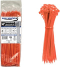 Kable Kontrol Fluorescent Orange Zip Ties 14 Inch 100 Pcs, 50 Lbs Tensile by KABLEKONTROL%C2%AE