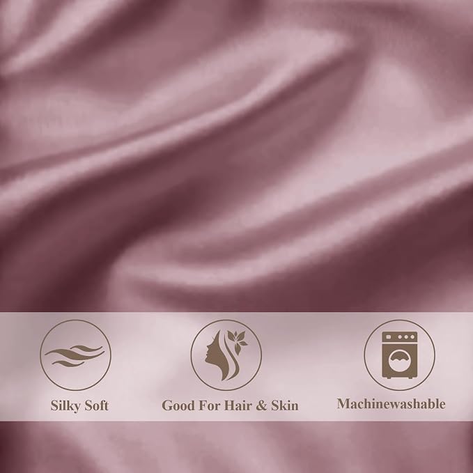 King Satin Pillowcase for Hair 2pc, Similar to Silk Pillow Cases, Easier Care - Image 5