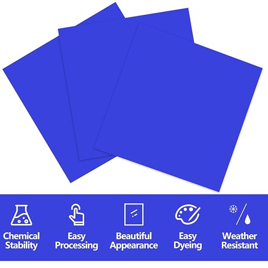 3 Pcs Blue 12 x 12 x 1/8 Inch Acrylic Sheets | Laser Cutting Plastic Plexiglass - Image 4