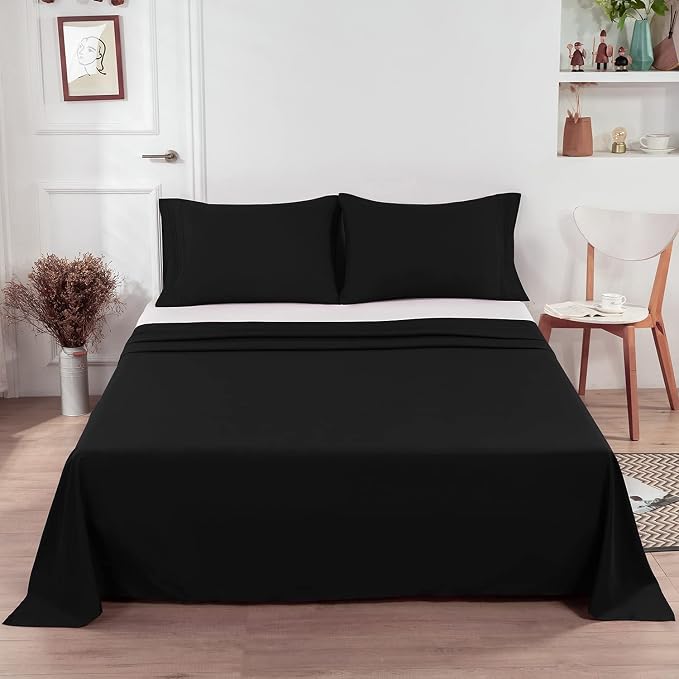 Lirex 2-Pack Twin Size Flat Sheet Set, Ultra-Soft Brushed 1800 Microfiber - Image 6
