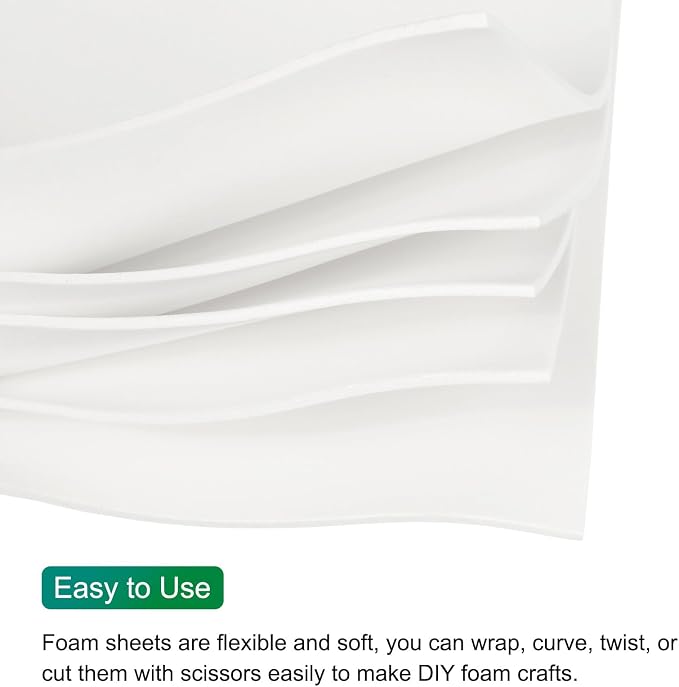 MECCANIXITY EVA Foam Sheets White 35.4 Inch x 19.7 Inch 2mm Thick Crafts Foam - Image 3