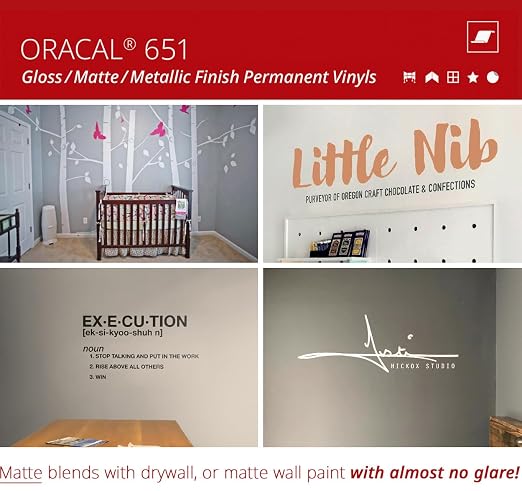 ORACAL 651 Matte Metallic Silver Grey Vinyl Durable Roll Easy to Weed Permanent - Image 6