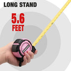 WORKPRO 16FT Pink Tape Measure, 1/8 Fractions Easy Read Measuring Tape - Image 5