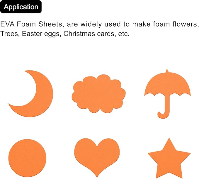 MECCANIXITY EVA Foam Sheets Orange 9.8 Inch x 9.8 Inch 7mm Thick Crafts Foam - Image 5