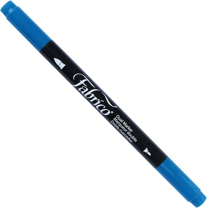 Tsukineko Dual-Ended Fabrico Marker Color-Fast, Cerulean Blue by Tsukineko