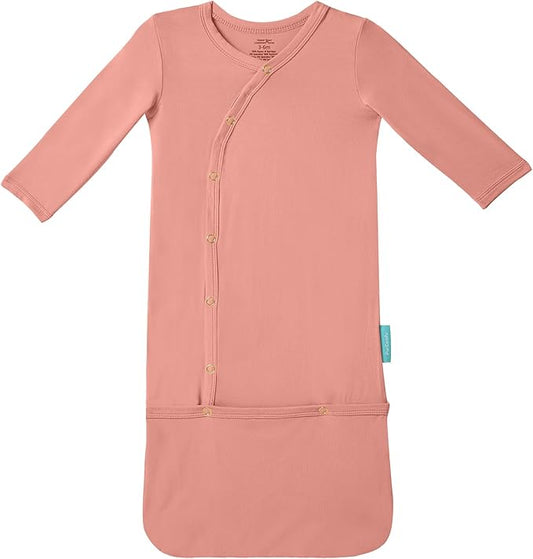 PurComfy Supersoft Baby Sleeper Gowns, Premium Bamboo Viscose Infant Nightgown Sleepers Preemie Newborn Snap Bundler