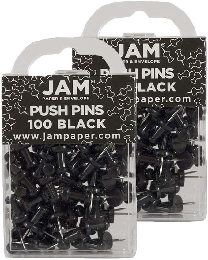 JAM PAPER Colorful Push Pins by JAMPaper