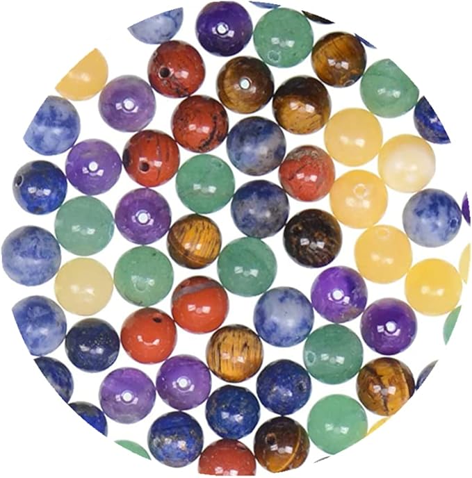 280pcs 6mm 7 Chakra Natural Stone Beads Crystal Bracelet Jewelry Making Kit | - Image 4
