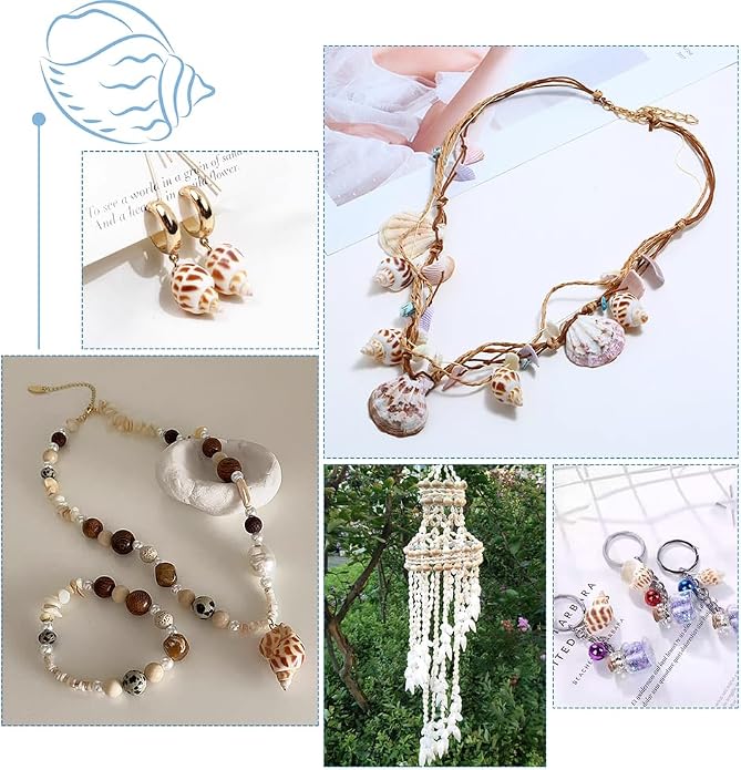 PH PandaHall Shell Pendants Spiral Seashells Craft Charms Cowrie Sea Shells - Image 4