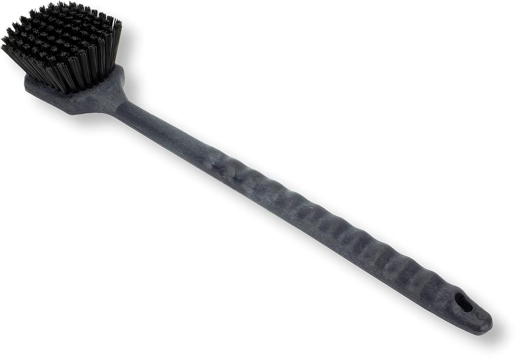 SPARTA 40501EC03 Plastic Large Scrub Brush, Kitchen Brush, Utility Brush With Long Handle For Cleaning, 20 Inches, Black, (Pack of 6)