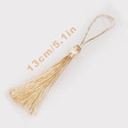 VAPKER 100 Pieces Peach Puff Color 13cm/5-Inch Silky Handmade Soft Tassels - Image 2