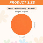 MECCANIXITY 24 Pcs Circle Card Stock, 3 Inch Round Cutouts Paper Thick - Image 2