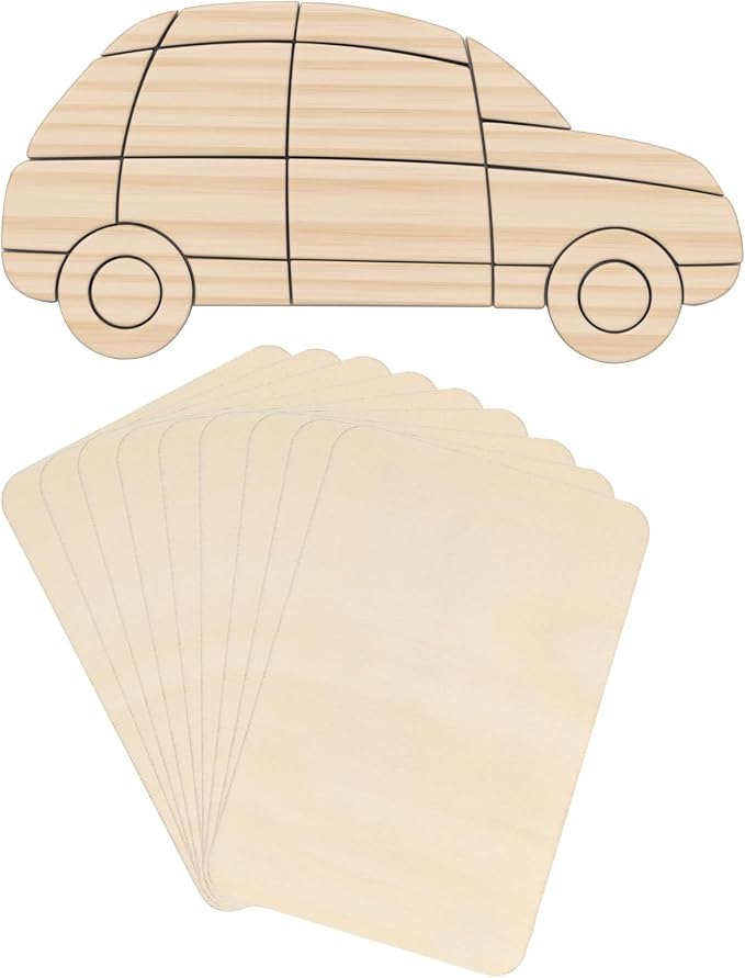 ZOENHOU 100 PCS 6 x4 Inch Unfinished Basswood Blanks, Rectangle Wood Pieces - Image 6