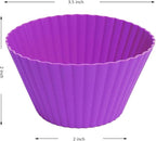 Extra Large Silicone Muffin Cups 24 Pack | Non-stick, - Image 2
