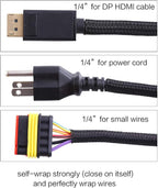 Alex Tech 25ft - 1/4 inch Cord Protector Wire Loom Tubing Cable Sleeve Split - Image 3