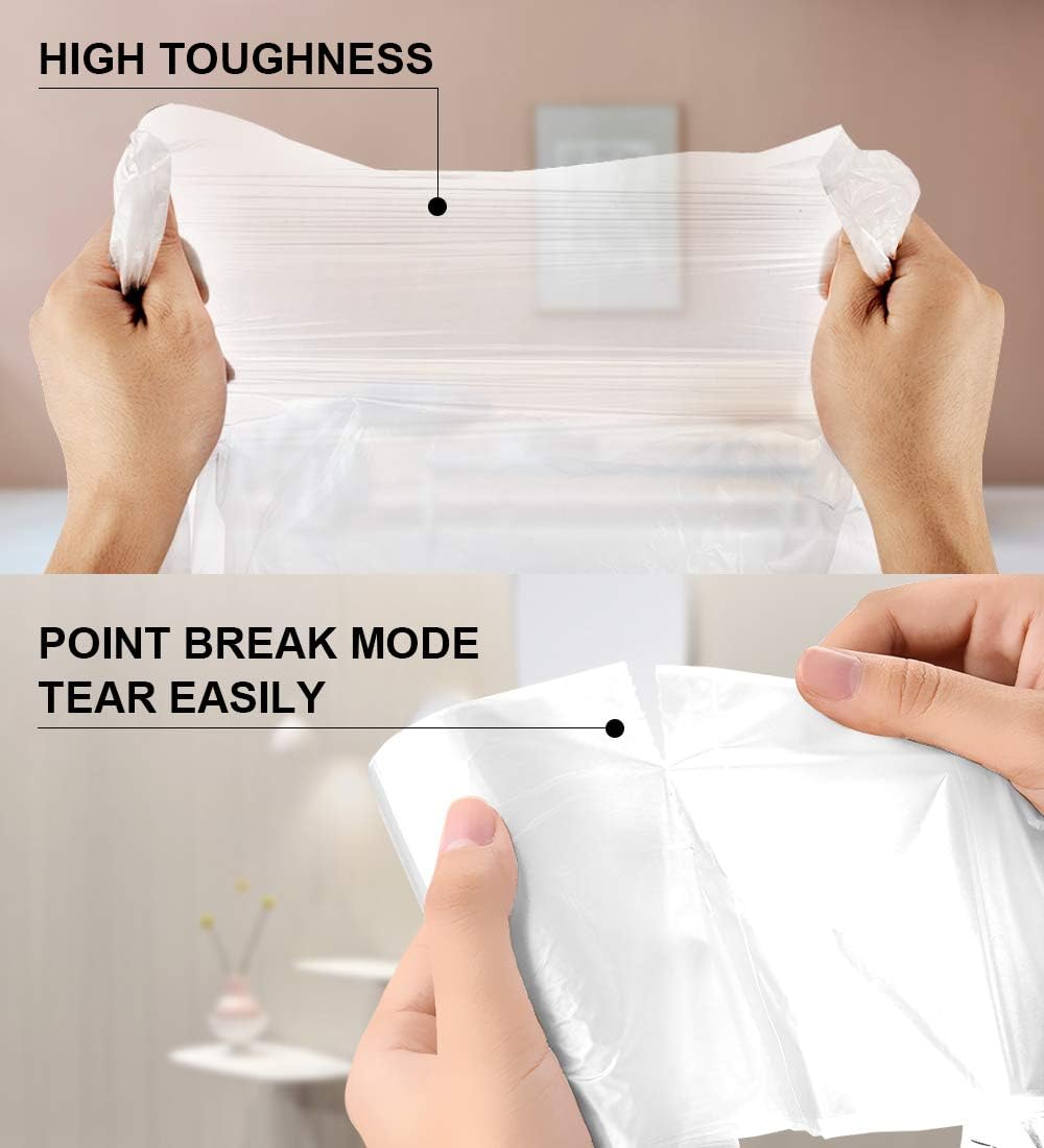 FORID Clear Small Trash Bags - 4 Gallon Garbage Bags Wastebasket Bin Liners 220 Count Plastic Trash Bags for Bathroom Bedroom Office Trash Can