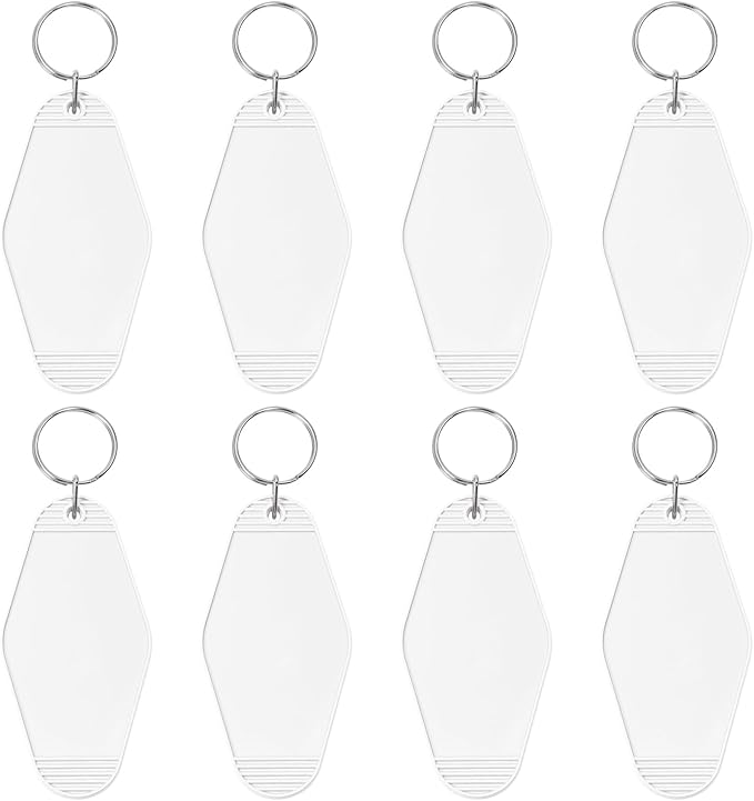 8PCS Motel Keychain Blank Hotel Key Tags Holder by PPhtony