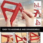6" Imperial 3D Multi-Angle Measuring Ruler, 45/90 Degree Aluminum Alloy - Image 4