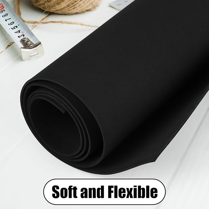 DIYASY 2 Pack EVA Foam 2mm, 49 x 13.5in Black EVA Cosplay Foam Roll Large | - Image 4