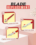 DIYSELF Craft Knife with 10 Extra #11 Blades, Precision Hobby Knife Set with - Image 6