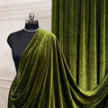 Olive Royal Velvet Fabric by The Yard, Wedding Decor, Fashion & Crafts I by VALENTINATEXTILEINC