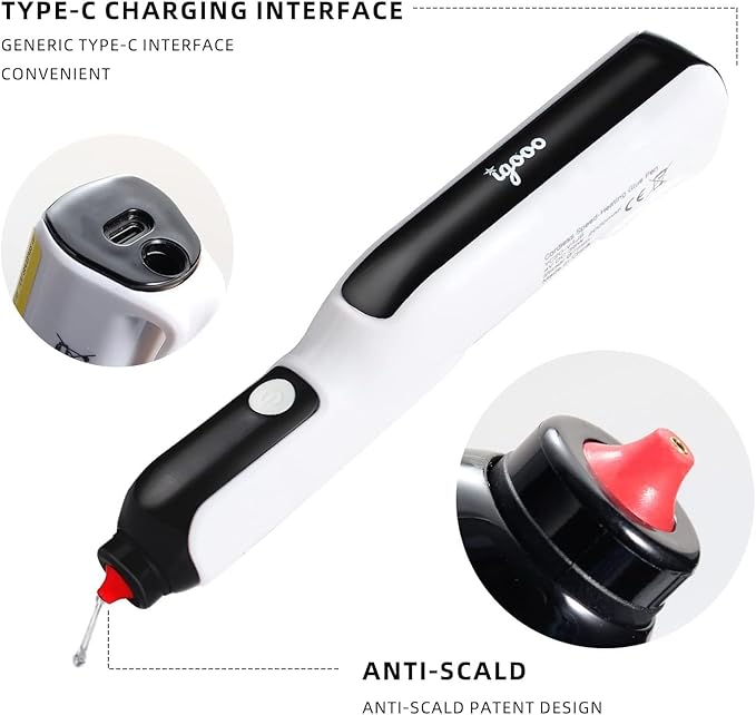 Cordless Glue Pen, Mini Hot Glue Gun, 6s Preheat, Automatic Glue Stick Feeding - Image 4