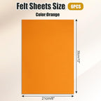 Biaungdo 6 Pcs 8 x 12 Inch Felt Fabric Sheets, - Image 2