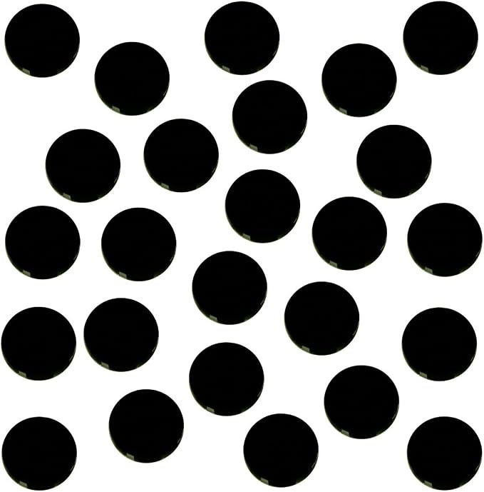 LITKO 18mm Game Tokens | Bingo, Board & Card Counters | Set of 25 | Black | 3mm by LITKO