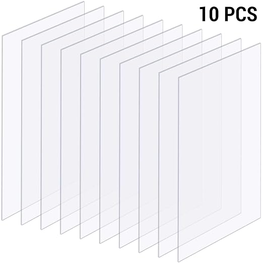 10 Pack 6" x 8" Clear Acrylic Sheet 0.04" Thick Plexiglass Sheet - Image 2