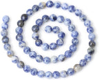 60PCS 6mm Natural Blue White Sodalite Gemstone Round Loose Beads - Image 2