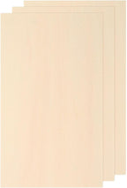 MECCANIXITY 3 Pcs Basswood Sheets 12 x 9 x 3/16 Inch Unfinished Wood Boards by MECCANIXITY