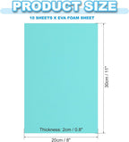 PATIKIL EVA Foam Sheet 10Pcs 12x8 Inch 2mm Thick Azure Color | Easy Cutting EVA - Image 2