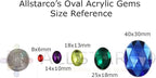 40x30mm Crystal AB H702 Large Flat Back Oval Acrylic Rhinestones Cosplay - Image 8