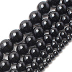 60pcs Round Loose Polish Black Agate Beads - Image 7