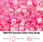 Pony 4000 Pcs Beads for Bracelets, Hair Braids & Jewelry Making - Image 2