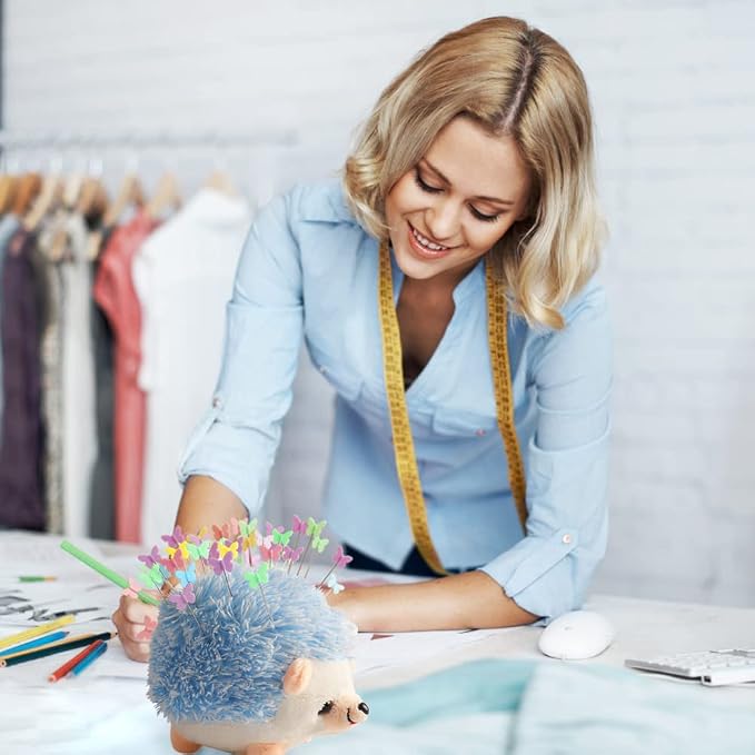 CICILIAYA Hedgehog Shape Pin Cushion, Cute Pincushions Sewing Kit Lovely Needle - Image 7