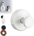 Suction Cup Hooks for Wreaths, 2025 New No Drill Suction Cup Hooks on Glass, Wreath Hanger for Front Door, Rustproof Hook Holder Towel Hook for Window Bathroom Mirrors Tile (1, White)