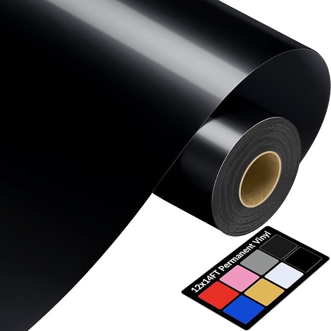 12" x 14FT Black Vinyl by Sooez
