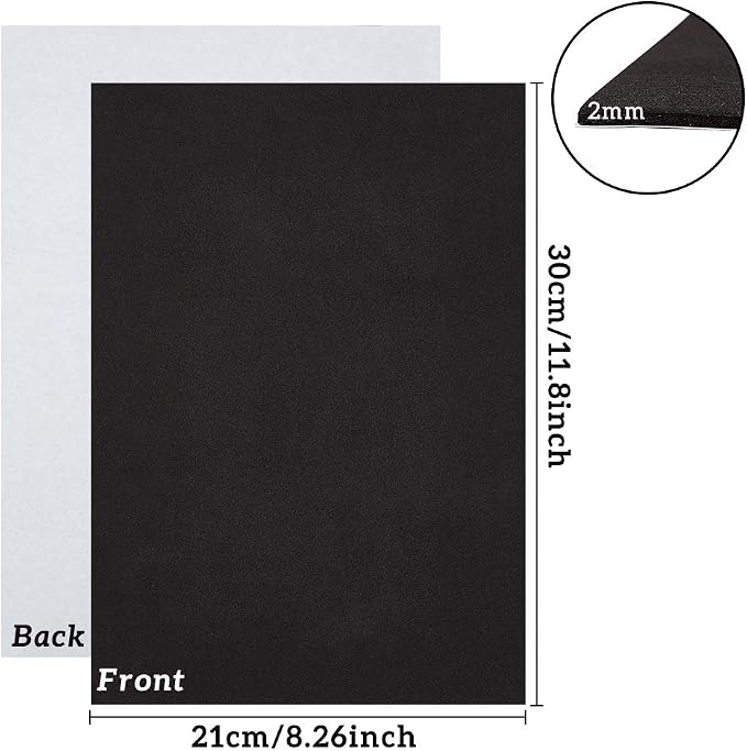 BENECREAT 10PCS 2mm Thick Self-Adhesive Foam Sheet 8.3x11.8" Insulation Foam - Image 3