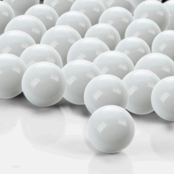 CYS EXCEL White Glass Gemstone Vase Filler Aquarium Round Marble Beads by CYSEXCEL%C2%AE