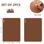 Sapid 2Pcs Thick Silicone Mat for Crafts, Nonstick Silicon Sheet for Epoxy Resin - Image 2