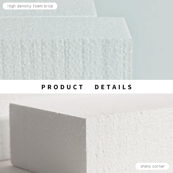 24 Pcs Craft Foam Blocks, Floral Arrangements, Packing and DIY Crafts - Image 3
