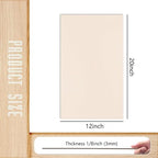 36 Pack Basswood Sheets, Plywood Board 1/8 Inch Unfinished Wood, 3mm Plywood - Image 2