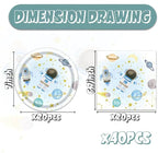40Pcs Blue Outer Space Birthday Party Decorations Plates and Napkins - Image 2